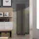 ELEGANT 1800 x 452mm Anthracite Vertical Column Radiator Single Flat Panel Designer Bathroom Radiator