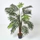 HOMESCAPES Artificial Mini Palm Tree Tropical Office Conservatory Indoor Plant Green 120cm/ 4 ft with Black Pot
