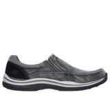 Skechers Men's Relaxed Fit: Expected - Avillo Slip-On Shoes | Size 9.5 | Black | Textile/Leather | Machine Washable