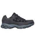 Skechers Men's Work Relaxed Fit: Cankton ST Sneaker | Size 9.5 | Black/Charcoal | Leather/Synthetic/Textile