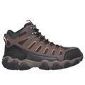 Skechers Men's Work: Blais - Bixford ST Sneaker | Size 8.0 | Dark Brown | Leather/Synthetic/Textile