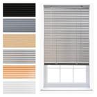 FURNISHED Venetian Blinds Window Venetian Blind Easy Fit PVC Curtains Trimmable Shades for Home Kitchen Windows Treatment Shutters 25mm Slats Complete Child Safe Fittings - Silver 120W x 210L cm