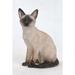 Hi-Line Gift Ltd. Sitting Siamese Cat Statue in Brown | 13.5 H x 10.5 W x 7 D in | Wayfair 87757-B