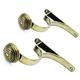 Castelion® Pair of Solid Brass Curtain Pole Holders (for pole diameters 4.7cm - 6.5cm) [Large 5.8cm - 6.5cm]