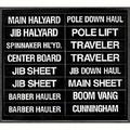 Bernard Engraving 16 Label Set for Sailboats IL01