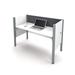 Bestar Pro-Biz Simple Workstation w/ 3 Privacy Panels Benching Desk, Wood in Gray/White | 43 H x 62.5 W x 29.4 D in | Wayfair 100871CG-17