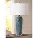 Uttermost Maira 32" Heather Blue Embossed Ceramic Table Lamp