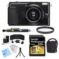 FUJIFILM X-70 X Series Black Digital Camera with 18.5mm Lens, 32GB Card, and Case Bundle