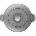 STAUB Round Cast Iron Oven Dish, 20 cm, Graphite Grey