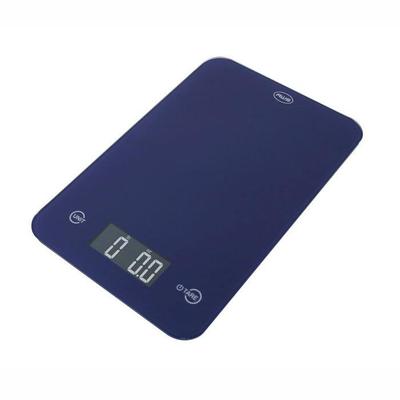 American Weigh Digital Glass top Kitchen Scale, 5000 Grams, Blue, 1 ea