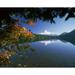 Reflection of mountain and trees in a lake Mt Hood Lost Lake Mt Hood National Park Oregon USA Poster Print (28 x 22)