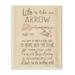 Stupell Industries Life Is like An Arrow' Icon Inspirational Textual Art Wall Plaque Wood in Brown | 15 H x 10 W x 0.5 D in | Wayfair