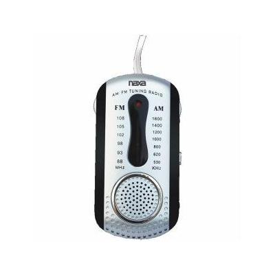 Naxa NR721 AM/FM Mini Pocket Radio with Speaker, Black