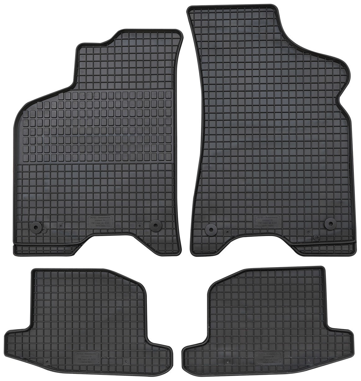 PETEX Fußmattensatz schwarz - vorbereitet für Befestigungssystem 62110 VW Image