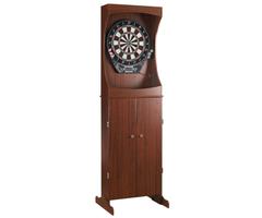 Blue Wave Hathaway Outlaw Free Standing Dartboard And Cabinet Set In A Cherry Finish