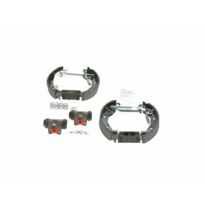 BOSCH Bremsbackensatz KIT SUPERPRO hinten rechts links vormontiert 17,46mm für CHEVROLET DAEWOO 0 204 114 629