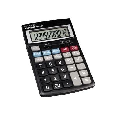 Victor 1180-3A Antimicrobial Desktop Calculator, 12-Digit LCD # VCT11803A