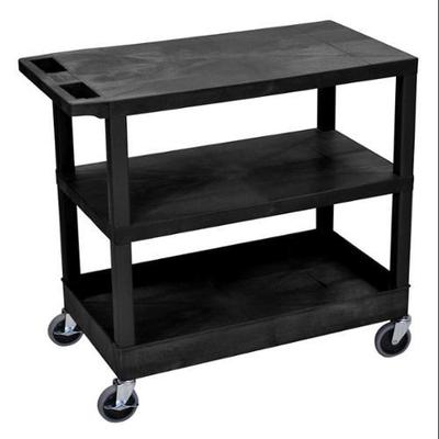 Luxor Luxor EC221 18" x 32" Cart with 2 Flat/1 Tub Shelves