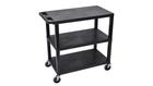 Luxor Luxor EC222 18" x 32" Cart with 3 Flat Shelves