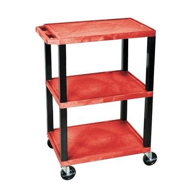 H. Wilson Colorful Plastic Utility Cart - Red