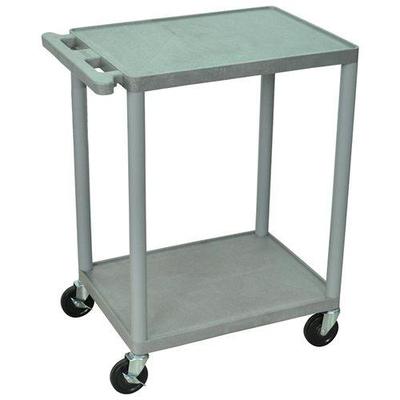 H. Wilson Utility Cart - 2 Shelves Structural Foam Plastic HE32-G HE32G