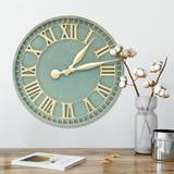 Whitehall Products Geneva 16" Wall Clock Metal in Gray/Brown | 16 H x 16 W x 1.25 D in | Wayfair 02249