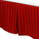 Fresh Ideas Damask Stripe Tailo 500 Thread Count 15" Bed Skirt Cotton in Red | 78 W x 80 D in | Wayfair CSN298SHREDX04