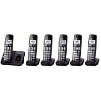 Panasonic KX-TGE233B + 3 KX-TGEA20B Handset (6 Handsets Total) DECT 6.0 Plus Cordless Phone System (