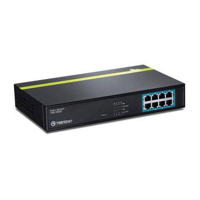TRENDnet 8-Port 10/100 Mbps GREENnet PoE+ Switch Rack Mountable, TPE-T80H