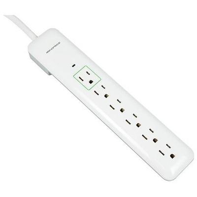 MonoPrice 6 Outlet Slim Surge Protector Power Strip - 540 Joules