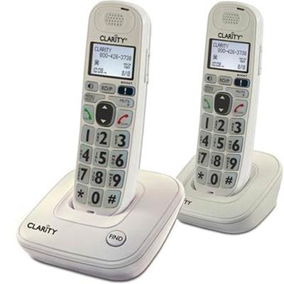 Clarity Clarity D712C 2 Handset DECT 6.0 Wireless Telephone Bundle, Answering System, 6-Volume
