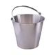 Jantex Stainless Steel Bucket 12 Litre, Silver, Metal Bucket, Strong Swing Handle, Size: 270(H) x 310(Top)/200(Base) Dia mm, Everyday Cleaning or Transportation Tasks, Commercial & Home Use, J807