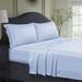 Tribeca Living 300 Thread Count Extra Deep Pocket Sheet Set Rayon from Bamboo/Rayon in Blue | 106 H x 112 W in | Wayfair BAMB300SSKIBL