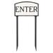 Montague Metal Products Inc. Enter Statement Garden Sign Metal | 13 H x 21 W x 0.25 D in | Wayfair SP-58L-LS-WB