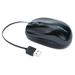 Kensington Pro Fit Retractable Mobile Mouse (Optical - Cable - Black - USB - Scroll Wheel)