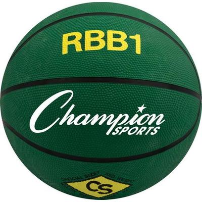 Champion Sports RBB1GN Pro Rubber Basketball Office Size 7 in Green RBB1GN