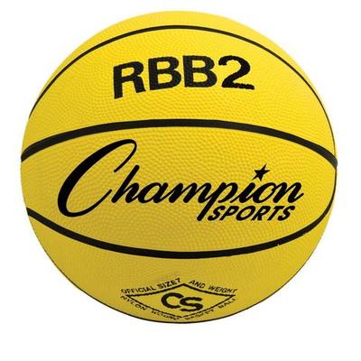 Champion Sports RBB2 Junior Rubber Basketball (27.5) - Yellow