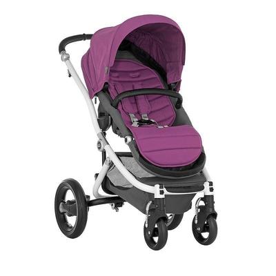 Britax Baby Stroller Britax Affinity Stroller in White with Cool Berry Colorpack