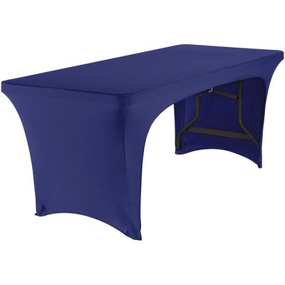 Iceberg Polyester Stretch Fabric 72W x 30D Table Cover with 2 Open Sides - Blue, 16546-ice, 16546 ic