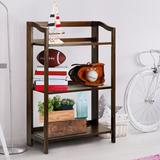 Darby Home Co Troy 36" H x 23" W Solid Wood Etagere Bookcase Wood in Brown | 36 H x 23 W x 12.25 D in | Wayfair DRBC3366 31653256