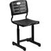 Flash Furniture Adjustable Height Black Student Chair with Black Pedestal Frame, YU-YCX-09010-GG, YU