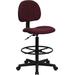 Flash Furniture BT659BYGG Burgundy Fabric MultiFunctional Ergonomic Drafting Stool BT659BYGG