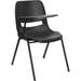 Flash Furniture Black Ergonomic Shell Chair With Right Handed Flip-Up Tablet Arm