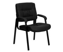 Flash Furniture Black Leather Guest Chair