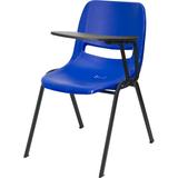 Flash Furniture Blue Ergonomic Shell Chair With Left Handed Flip-Up Tablet Arm screenshot. Chairs directory of Office Furniture.