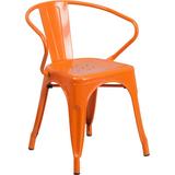 Flash Furniture Ch-31270-or-gg Orange Metal Chair With Arms screenshot. Chairs directory of Office Furniture.