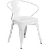 Flash Furniture Ch-31270-wh-gg White Metal Chair With Arms screenshot. Chairs directory of Office Furniture.