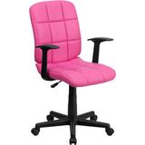 Flash Furniture Go-1691-1-pink-a-gg Mid-back Pink Quilted Vinyl Task C screenshot. Chairs directory of Office Furniture.