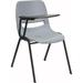 Flash Furniture Gray Ergonomic Shell Chair With Right Handed Flip-Up Tablet Arm