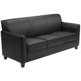 Flash Furniture HERCULES Diplomat Series Black Leather Sofa, BT-827-3-BK-GG screenshot. Chairs directory of Office Furniture.